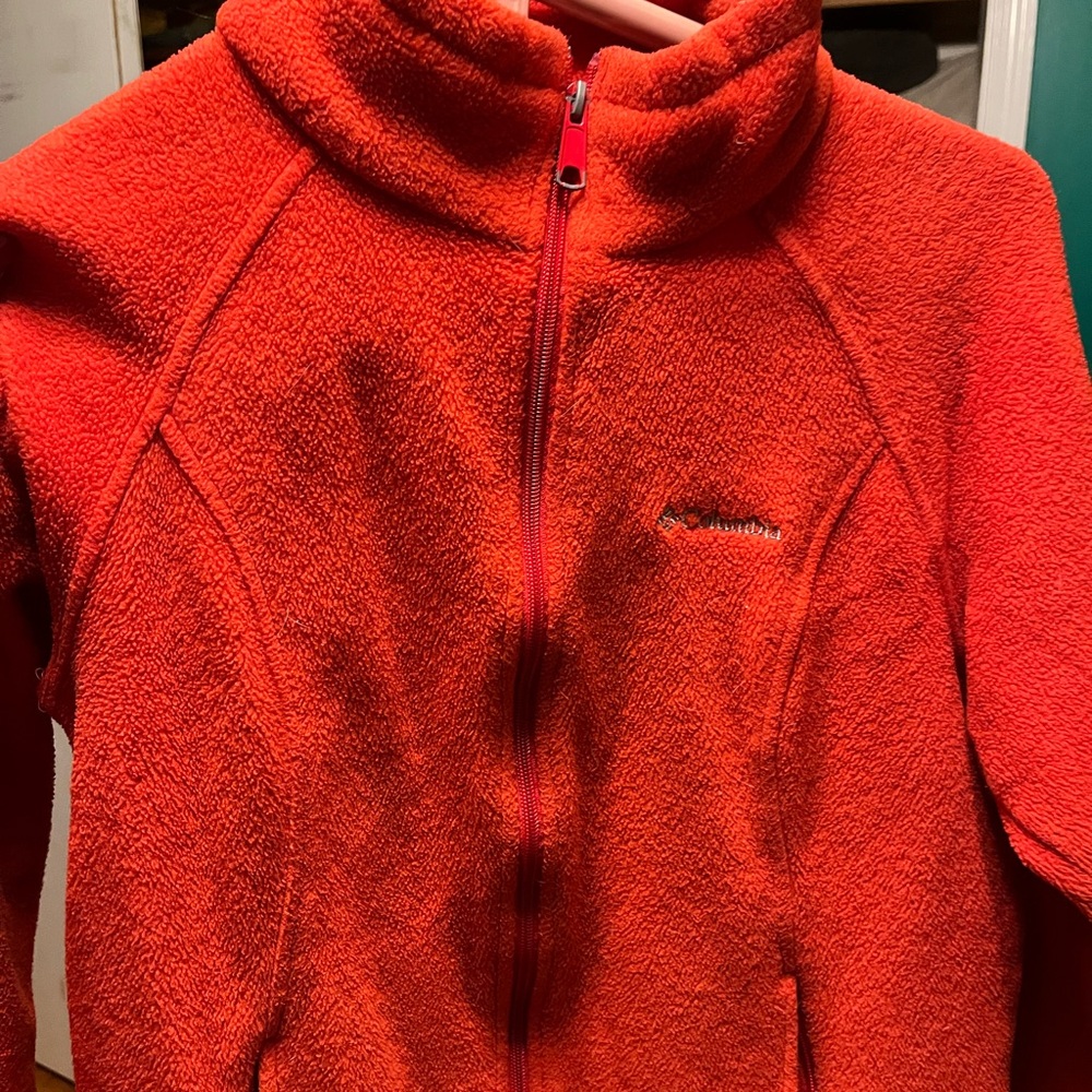 Columbia Vibrant Orange Fleece Jacket
